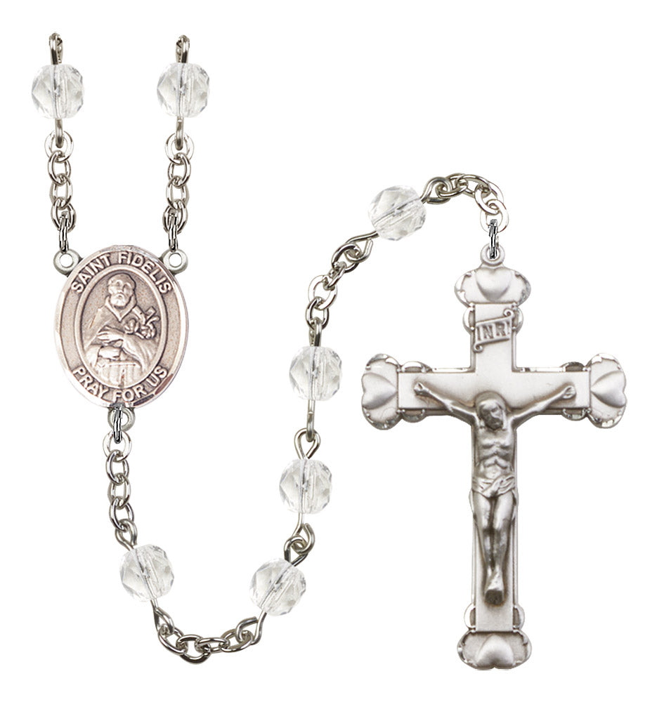 St. Fidelis Rosary - 6MM Fire Polished Beads (8426SS)