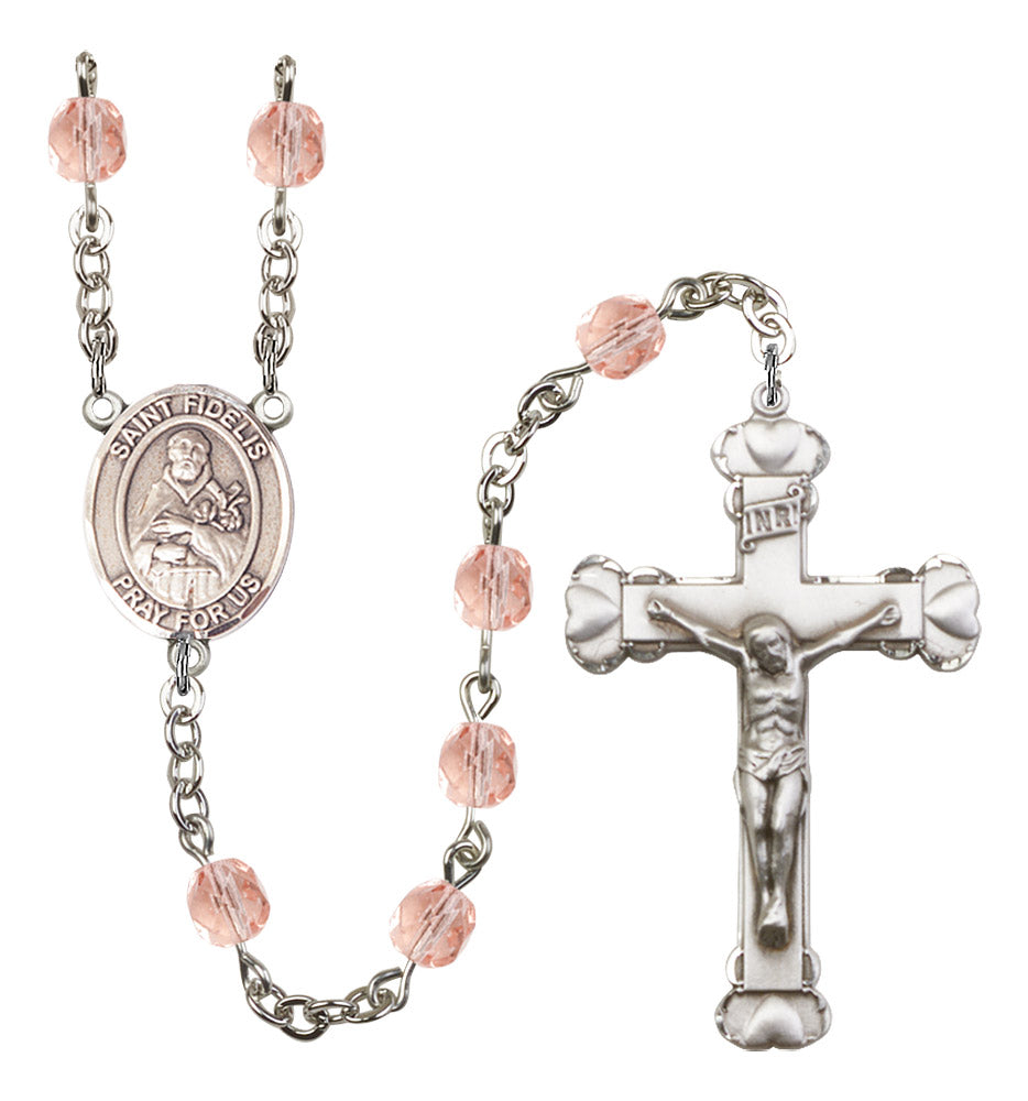 St. Fidelis Rosary - 6MM Fire Polished Beads (8426SS)