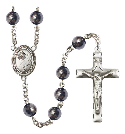 Footprints / Cross Rosary - 6 Bead Options (8237SS)
