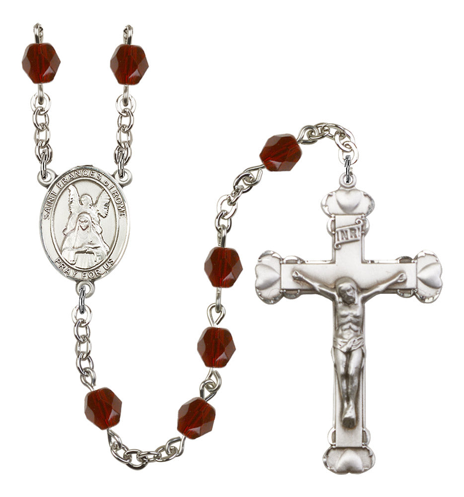 St. Frances of Rome Rosary - 6MM Fire Polished Beads (8365SS)