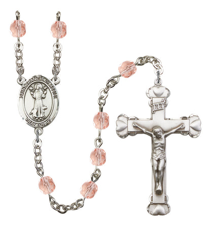 St. Francis of Assisi Rosary - 6MM Fire Polished Beads (8036SS)