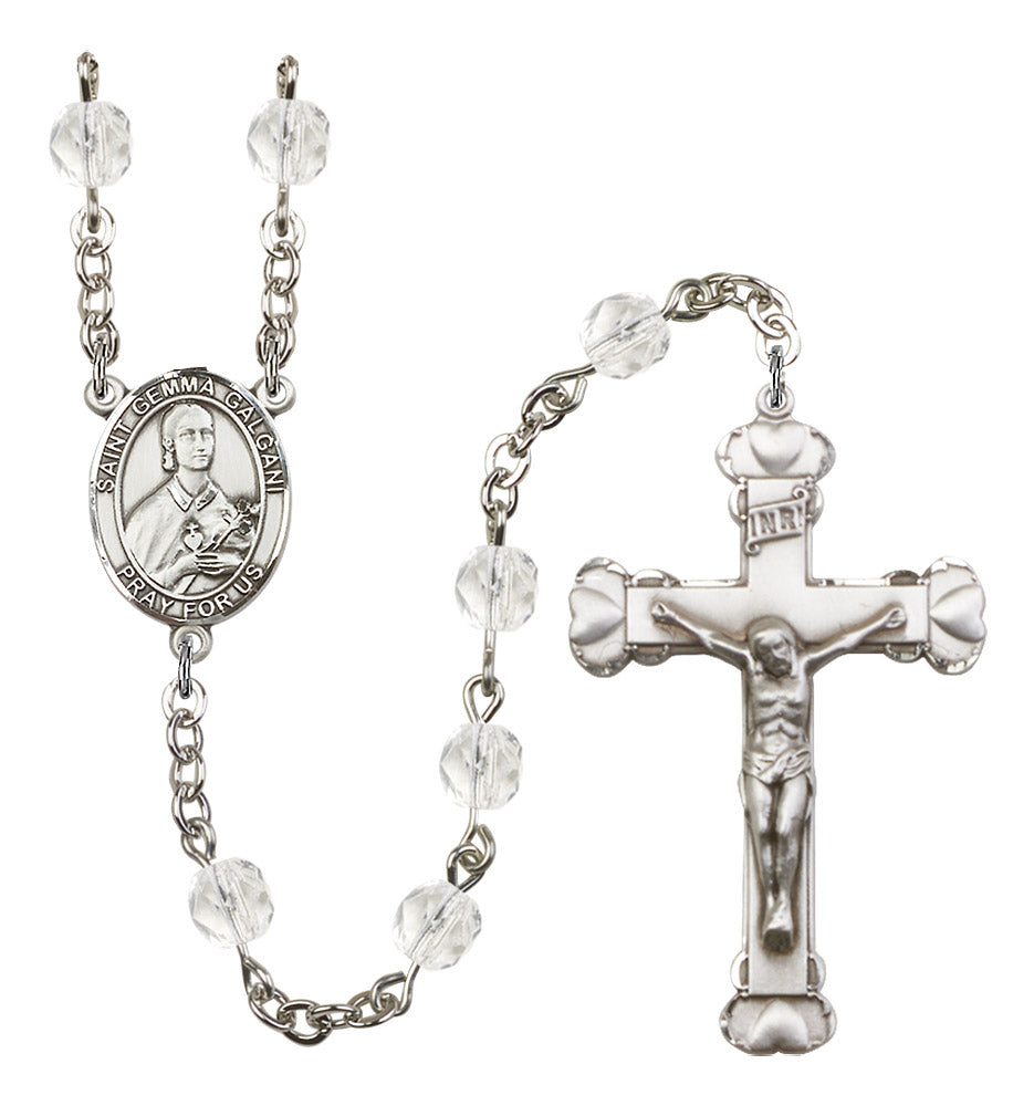 St. Gemma Galgani Rosary - 6MM Fire Polished Beads (8130SS)