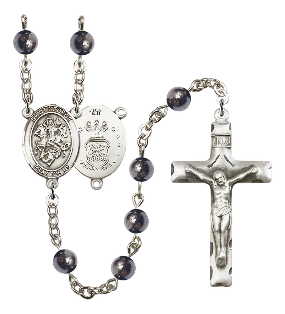 St. George / Air Force Rosary - 6 Bead Options (8040SS1)