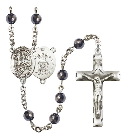 St. George / Air Force Rosary - 6 Bead Options (8040SS1)