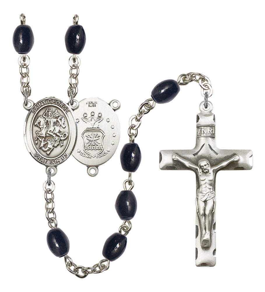 St. George / Air Force Rosary - 6 Bead Options (8040SS1)