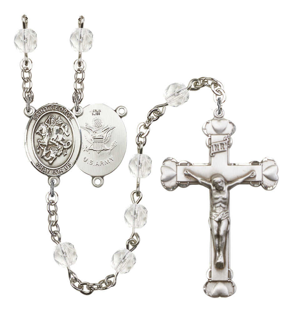 St. George / Army Rosary - 6MM Fire Polished Beads (8040S2)