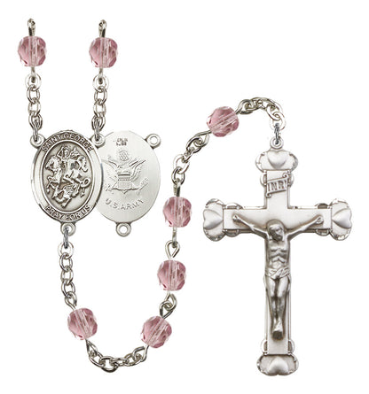 St. George / Army Rosary - 6MM Fire Polished Beads (8040S2)