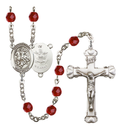 St. George / Army Rosary - 6MM Fire Polished Beads (8040S2)