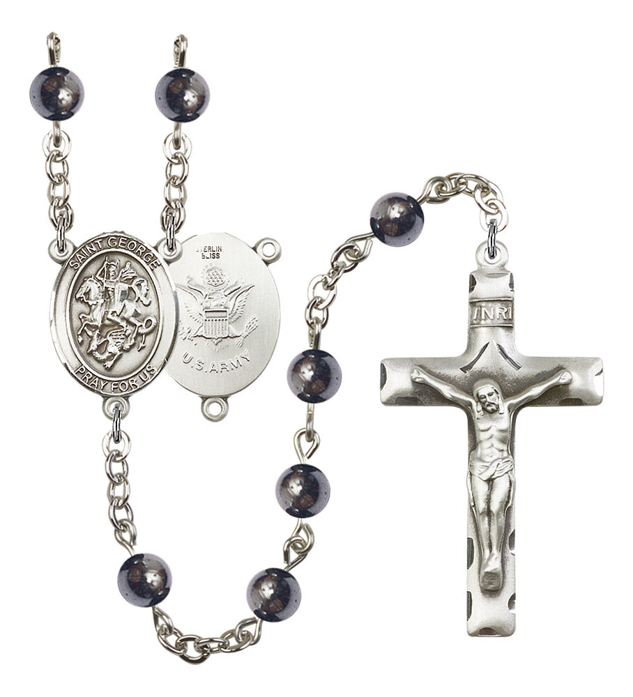 St. George / Army Rosary - 6 Bead Options (8040SS2)