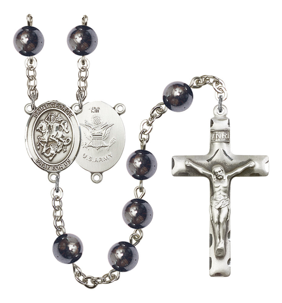St. George / Army Rosary - 6 Bead Options (8040SS2)