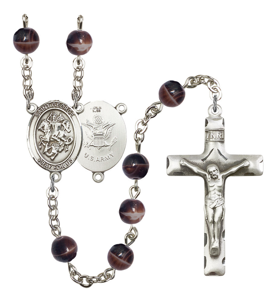 St. George / Army Rosary - 6 Bead Options (8040SS2)