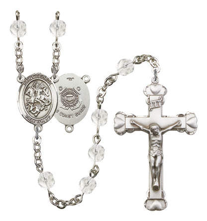 St. George / Coast Guard Rosary - 6MM Fire Polished Beads (8040S3)