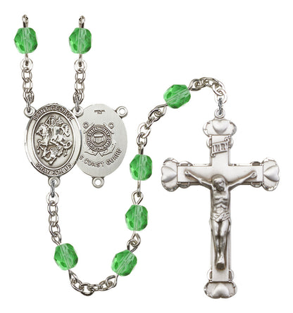 St. George / Coast Guard Rosary - 6MM Fire Polished Beads (8040S3)