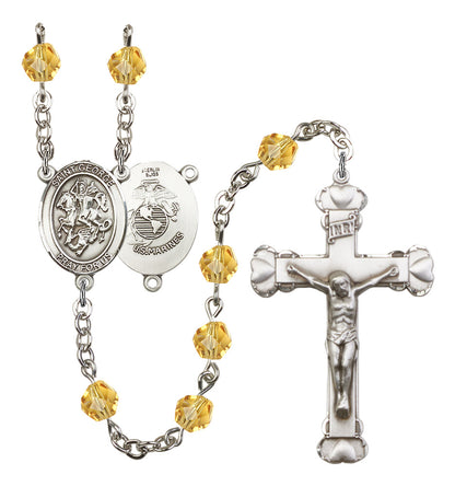 St. George / Marines Rosary - 6MM Fire Polished Beads (8040S4)
