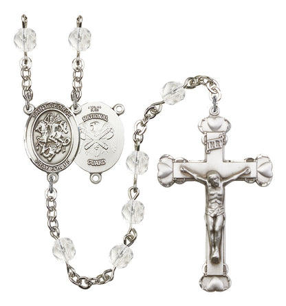 St. George / National Guard Rosary - 6MM Fire Polished Beads (8040S5)