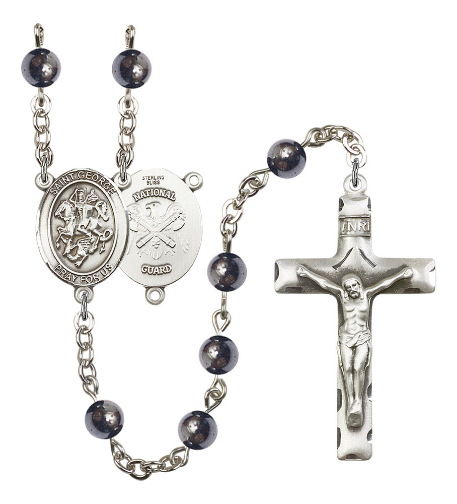 St. George / National Guard Rosary - 6 Bead Options (8040SS5)