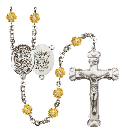 St. George / Navy Rosary - 6MM Fire Polished Beads (8040S6)