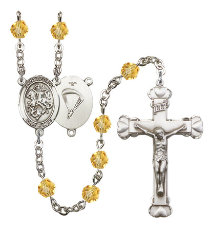 St. George / Paratrooper Rosary - 6MM Fire Polished Beads (8040S7)