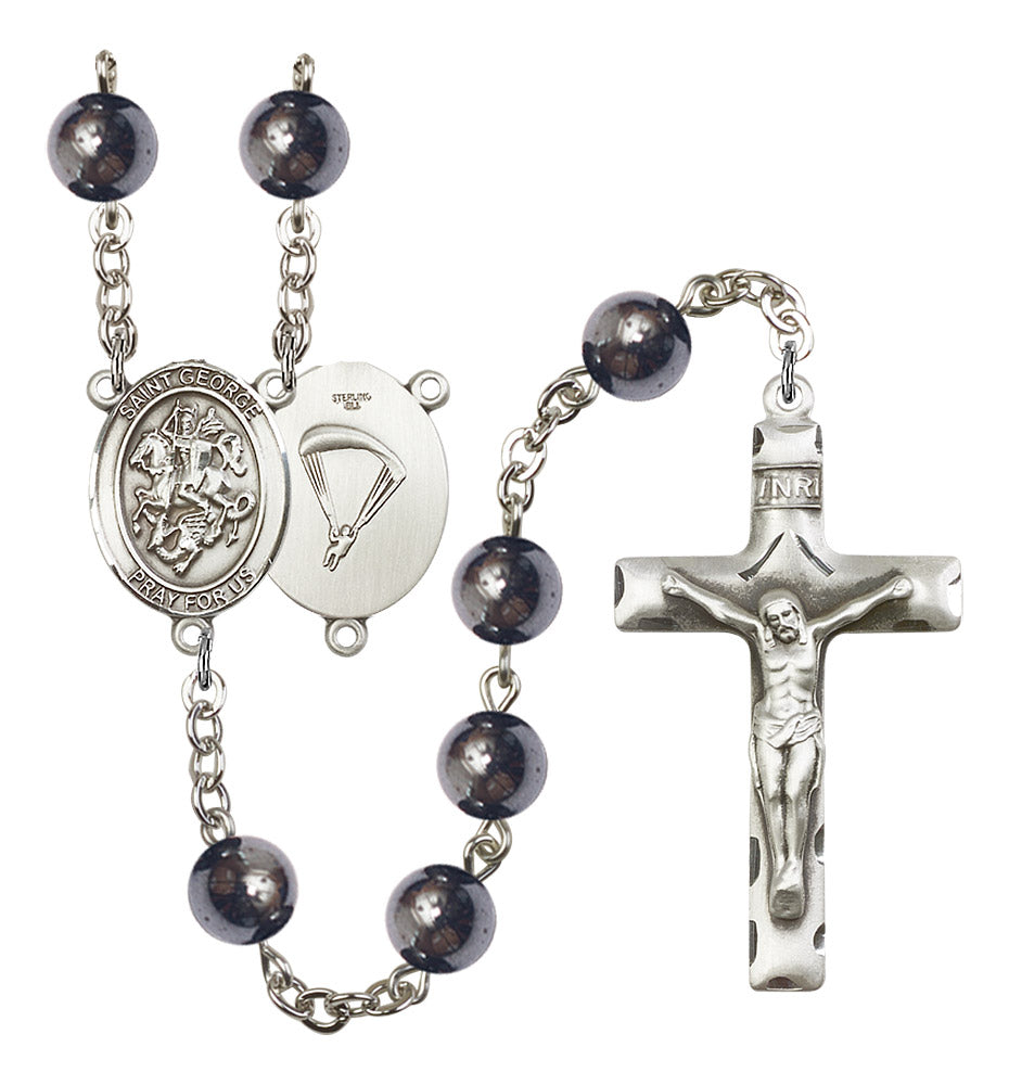 St. George / Paratrooper Rosary - 6 Bead Options (8040SS7)
