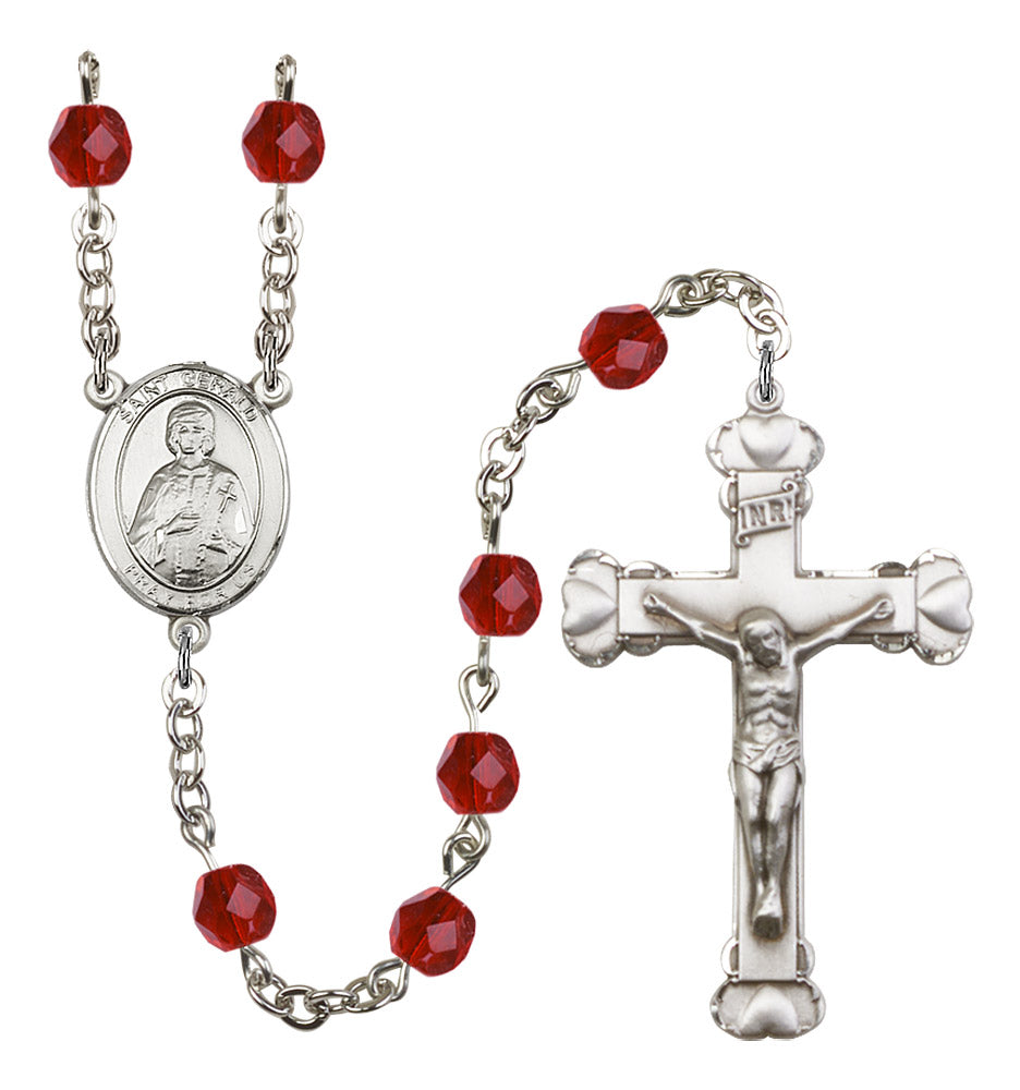 St. Gerald Rosary - 6MM Fire Polished Beads (8404SS)