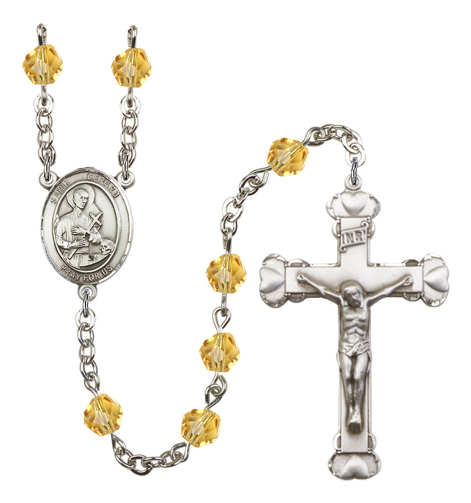 St. Gerard Majella Rosary - 6MM Fire Polished Beads (8042SS)