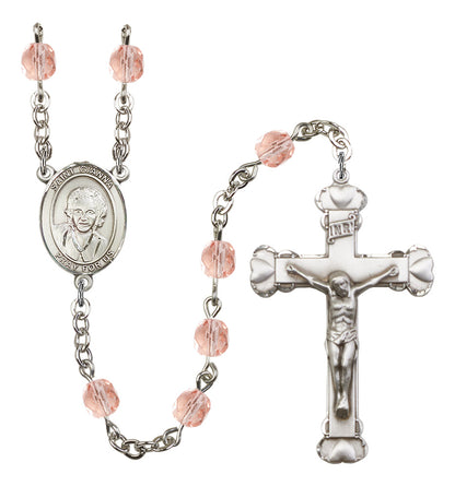 St. Gianna Beretta Molla Rosary - 6MM Fire Polished Beads (8322SS)