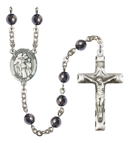 Guardian Angel with Children Rosary - 6 Bead Options (8439SS)