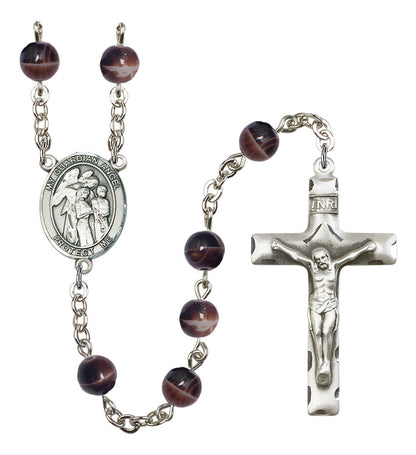 Guardian Angel with Children Rosary - 6 Bead Options (8439SS)