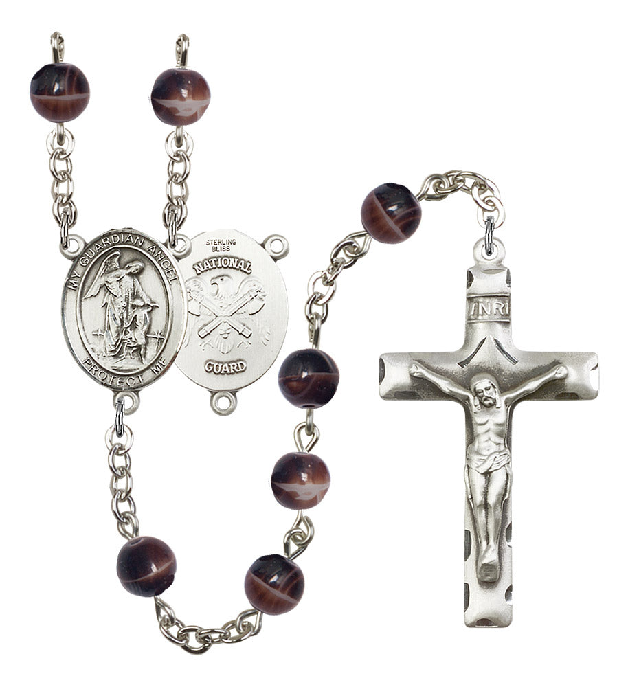 Guardian Angel / National Guard Rosary - 6 Bead Options (8118SS5)