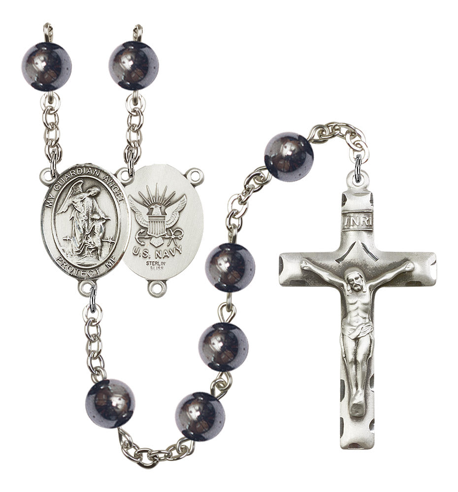 Guardian Angel / Navy Rosary - 6 Bead Options (8118SS6)