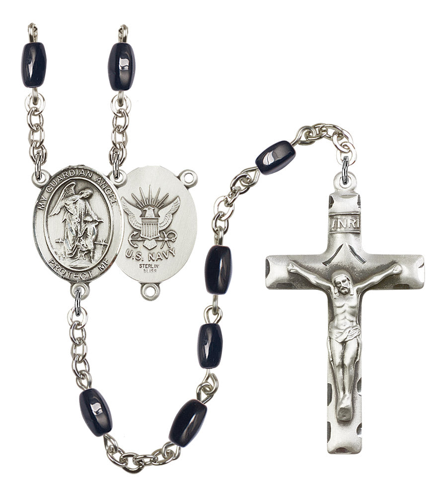 Guardian Angel / Navy Rosary - 6 Bead Options (8118SS6)