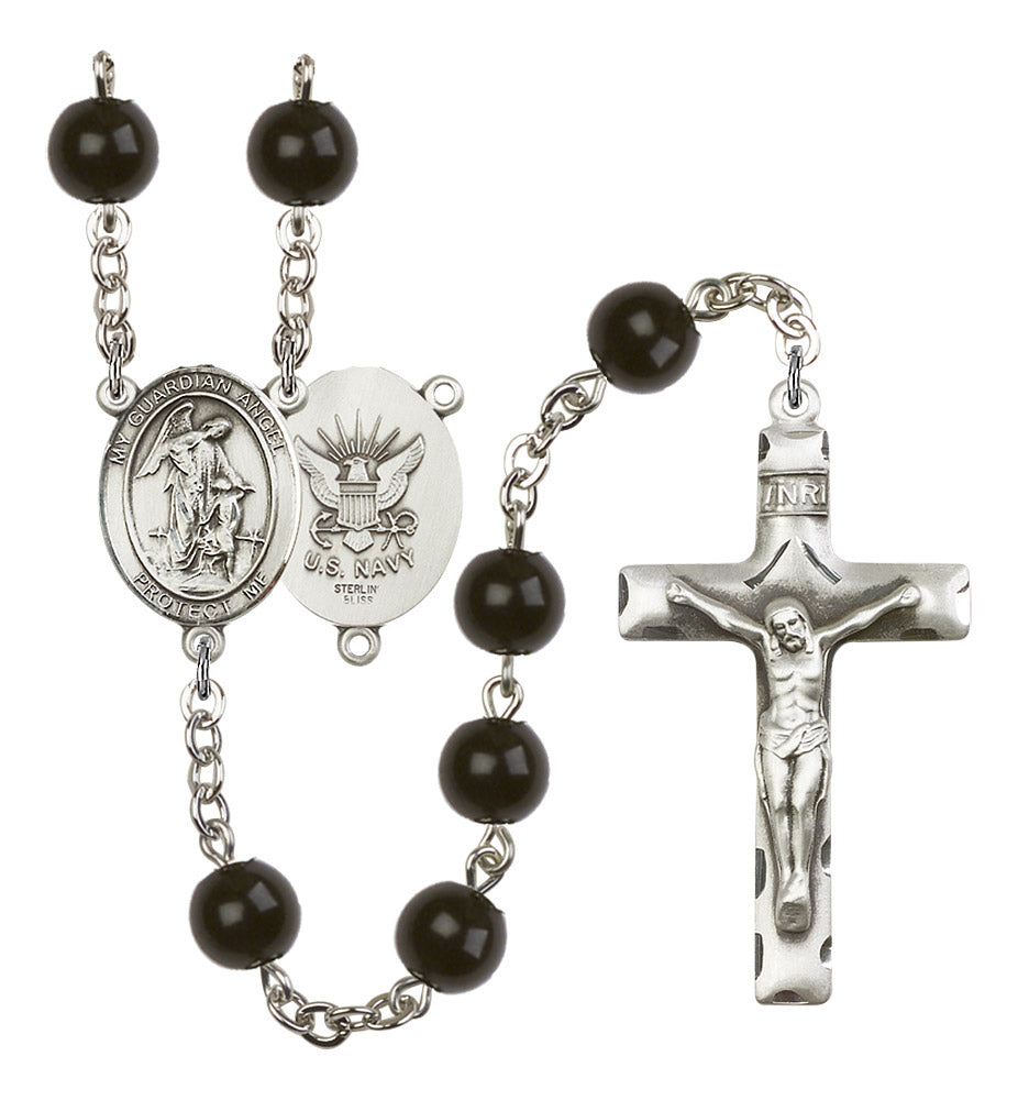 Guardian Angel / Navy Rosary - 6 Bead Options (8118SS6)