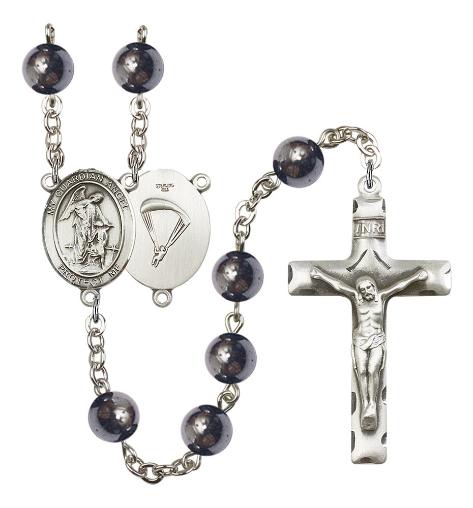 Guardian Angel/Paratrooper Rosary - 6 Bead Options (8118SS7)
