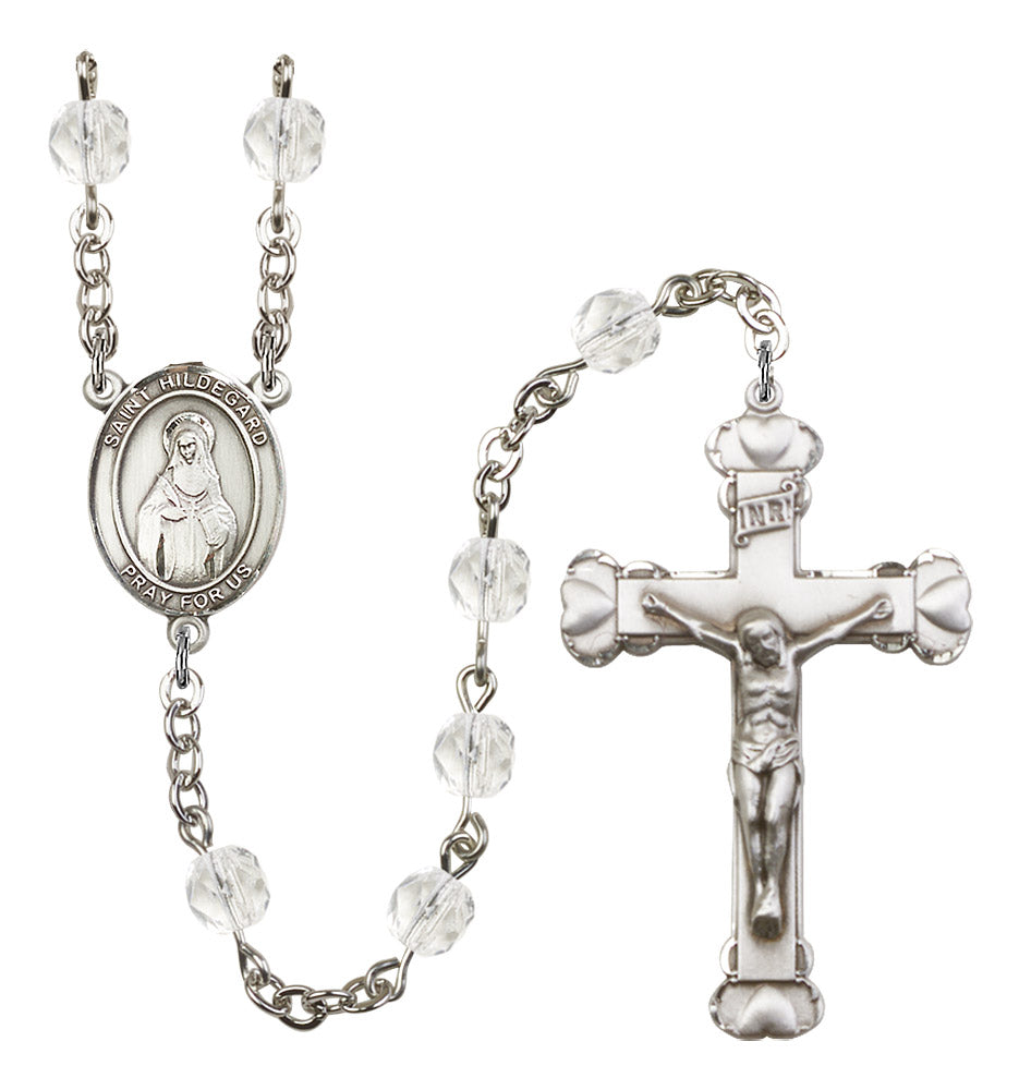 St. Hildegard Von Bingen Rosary - 6MM Fire Polished Beads (8260SS)