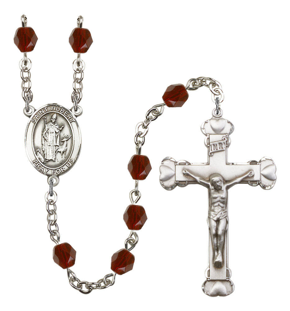 St. Hubert of Liege Rosary - 6MM Fire Polished Beads (8045SS)