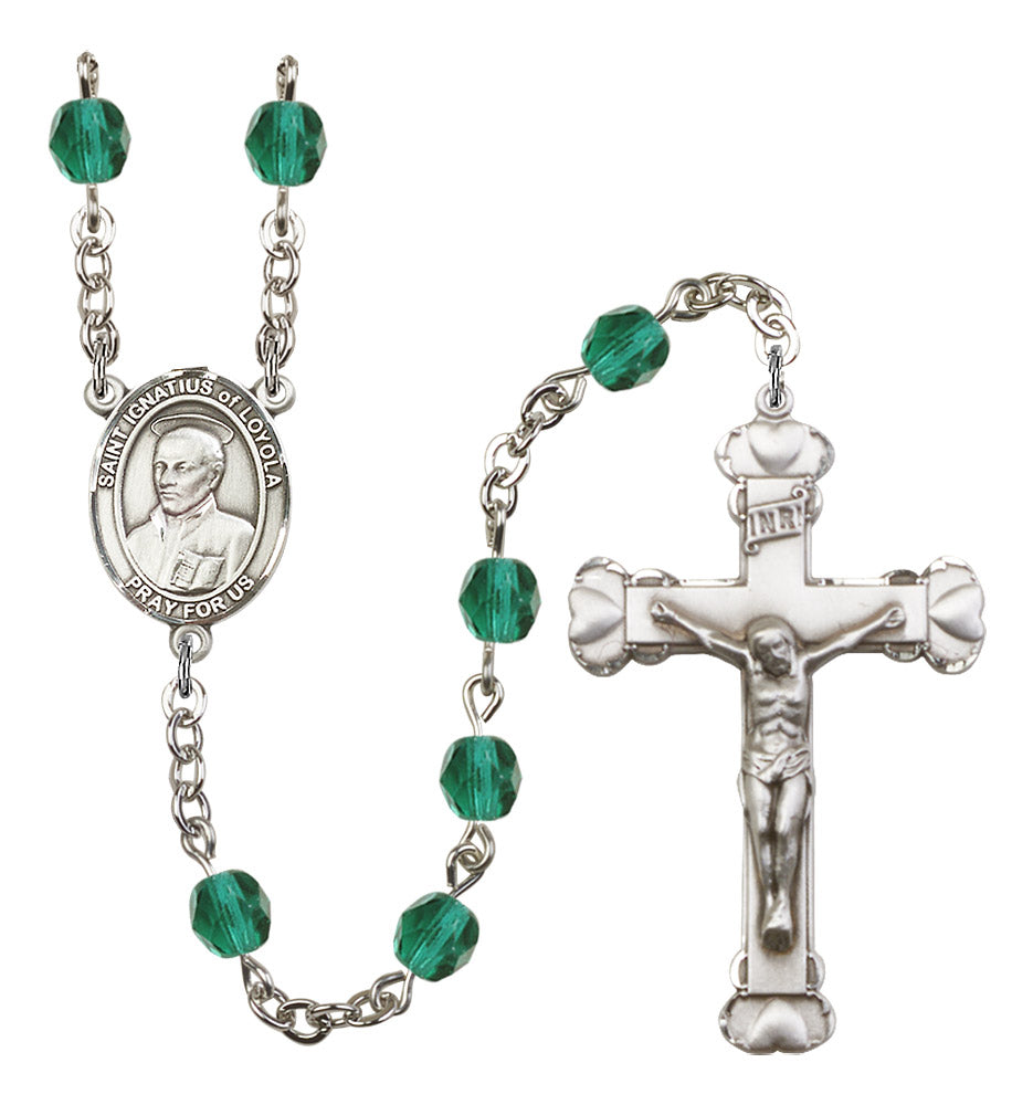 St. Ignatius of Loyola Rosary - 6MM Fire Polished Beads (8217SS)