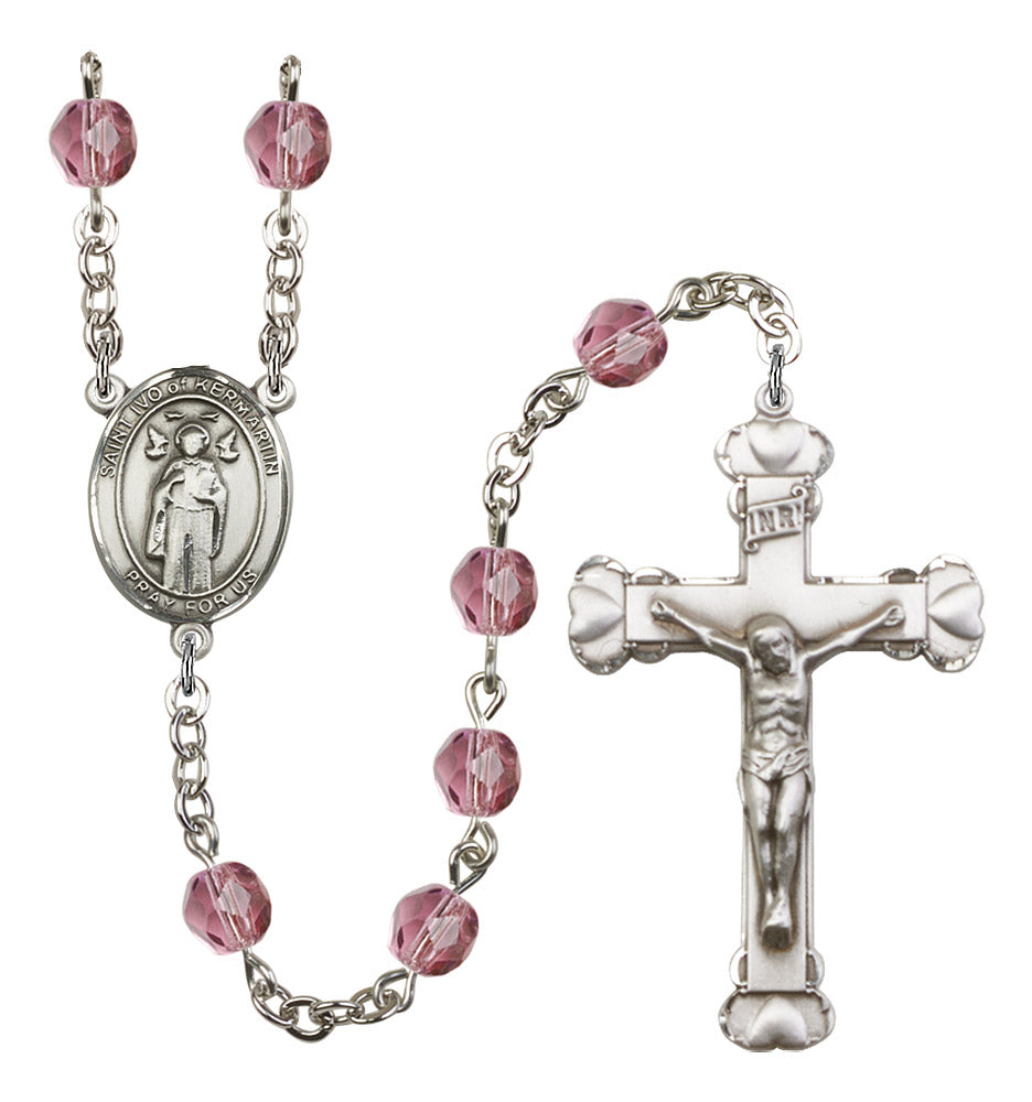 St. Ivo of Kermartin Rosary - 6MM Fire Polished Beads (8384SS)