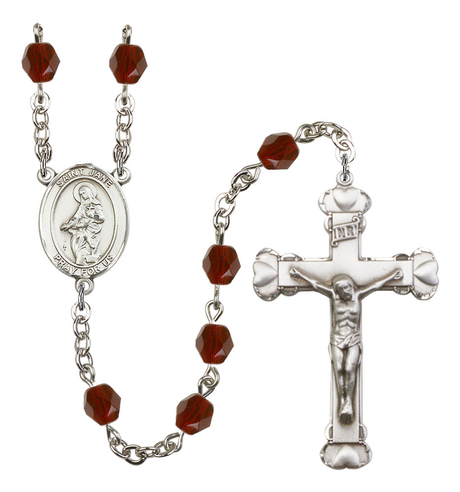 St. Jane of Valois Rosary - 6MM Fire Polished Beads (8029SS)