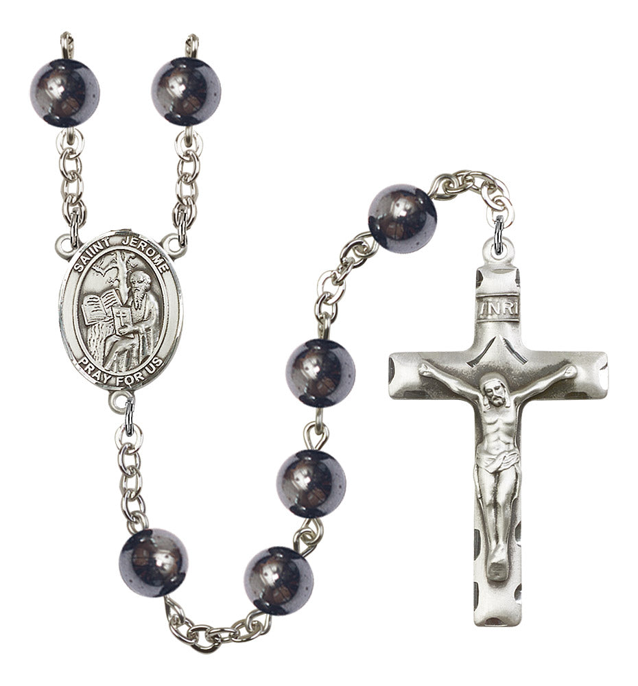 St. Jerome Rosary - 6 Bead Options (8135SS)