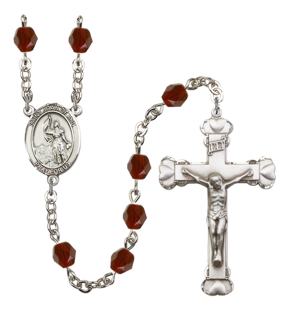 St. Joan of Arc Rosary - 6MM Fire Polished Beads (8053SS)