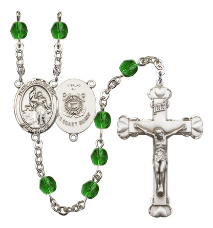 St. Joan of Arc /Coast Guard Rosary - 6MM Fire Polished Beads (8053S3)