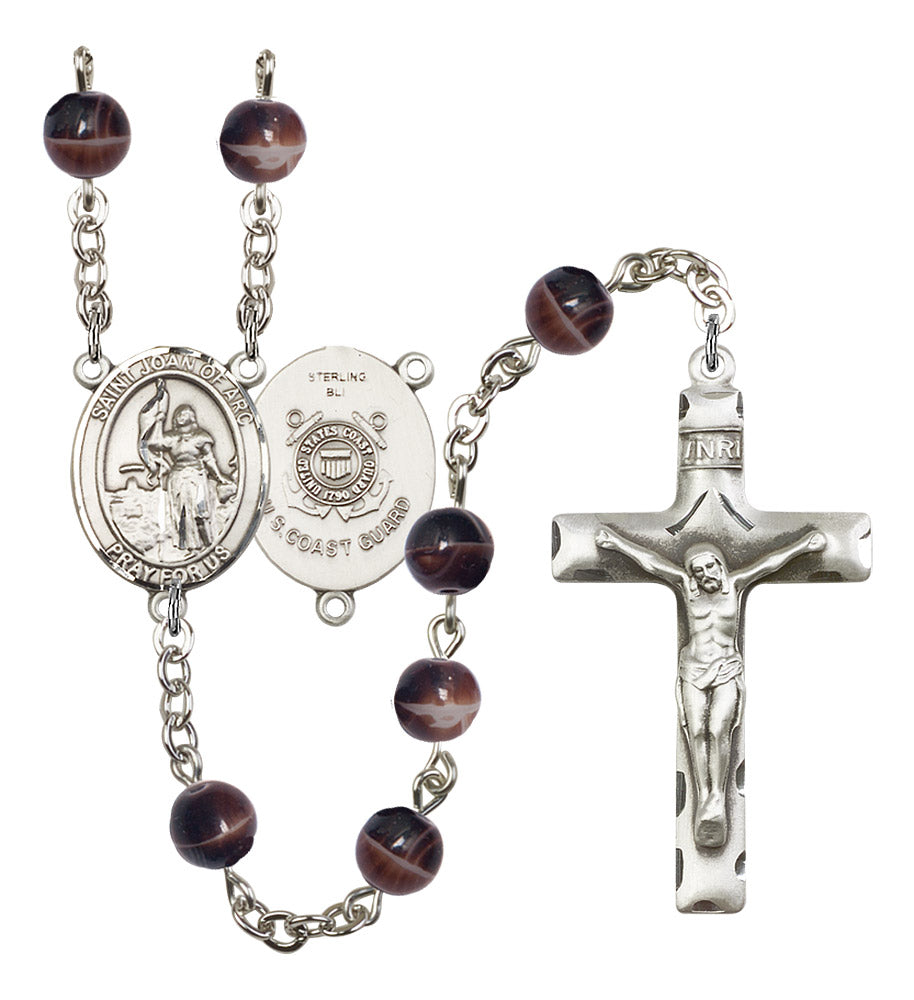 St. Joan of Arc /Coast Guard Rosary - 6 Bead Options (8053SS3)