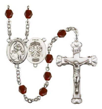 St. Joan of Arc / National Guard Rosary - 6MM Fire Polished Beads (8053S5)