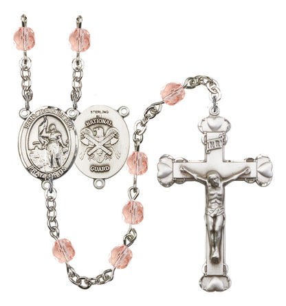 St. Joan of Arc / National Guard Rosary - 6MM Fire Polished Beads (8053S5)