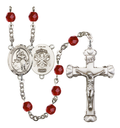 St. Joan of Arc / National Guard Rosary - 6MM Fire Polished Beads (8053S5)