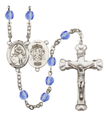 St. Joan of Arc / National Guard Rosary - 6MM Fire Polished Beads (8053S5)