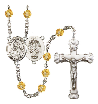 St. Joan of Arc / National Guard Rosary - 6MM Fire Polished Beads (8053S5)