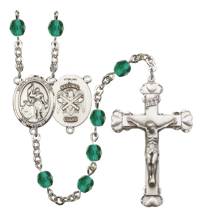 St. Joan of Arc / National Guard Rosary - 6MM Fire Polished Beads (8053S5)