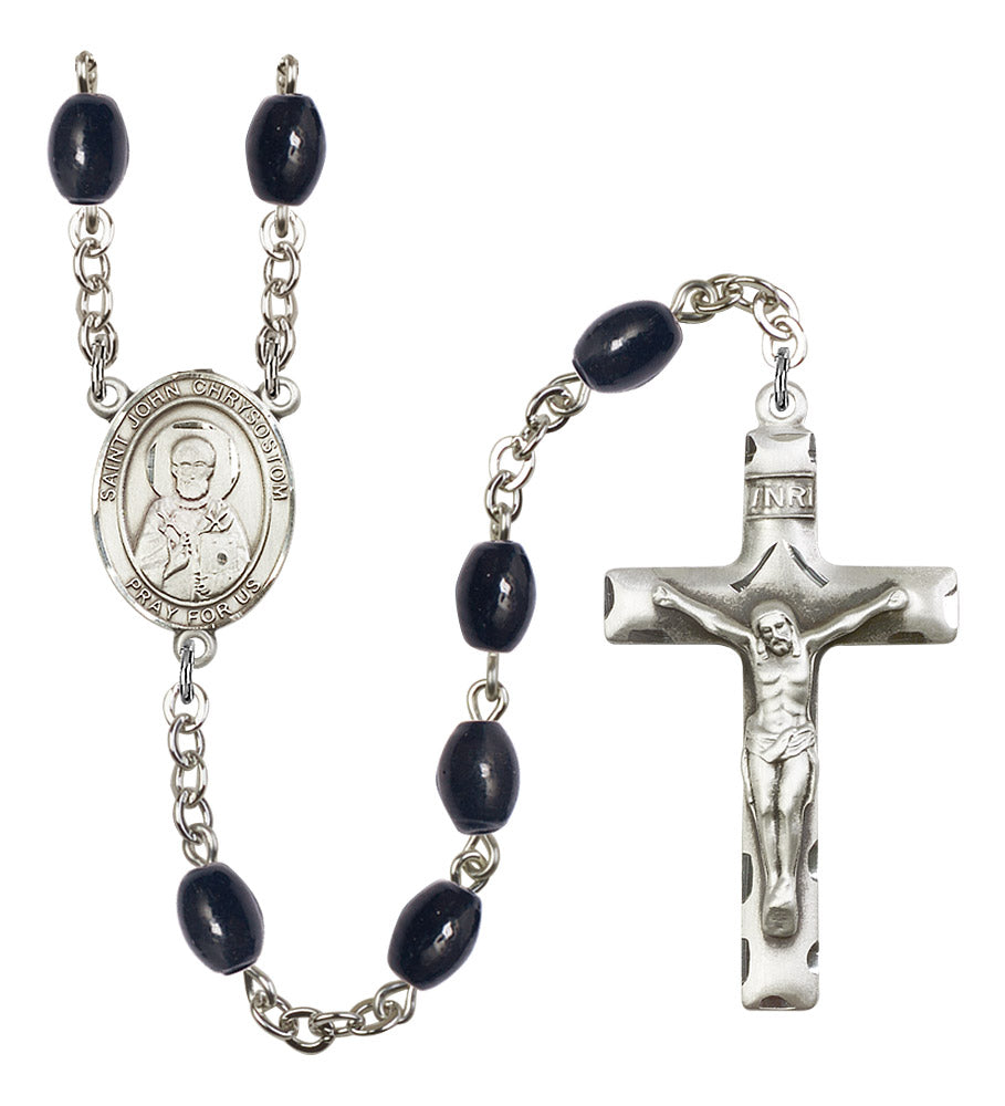 St. John Chrysostom Rosary - 6 Bead Options (8357SS)