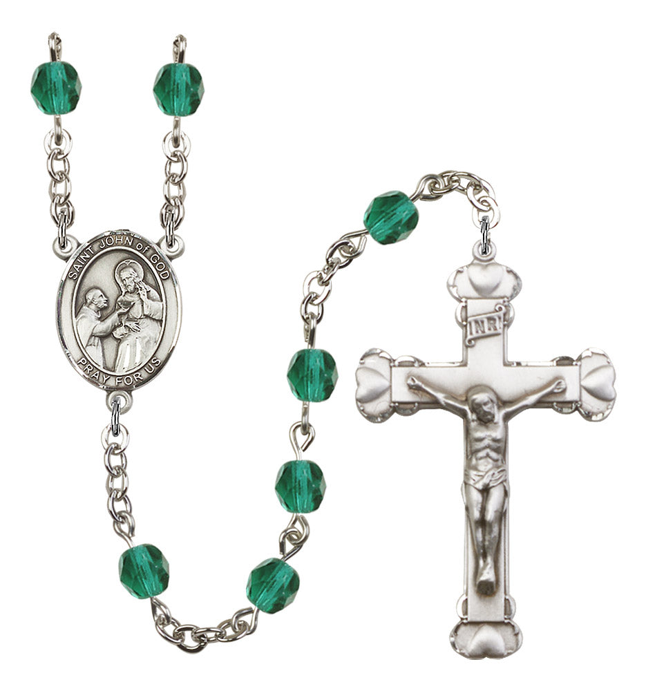 St. John of God Rosary - 6MM Fire Polished Beads (8112SS)